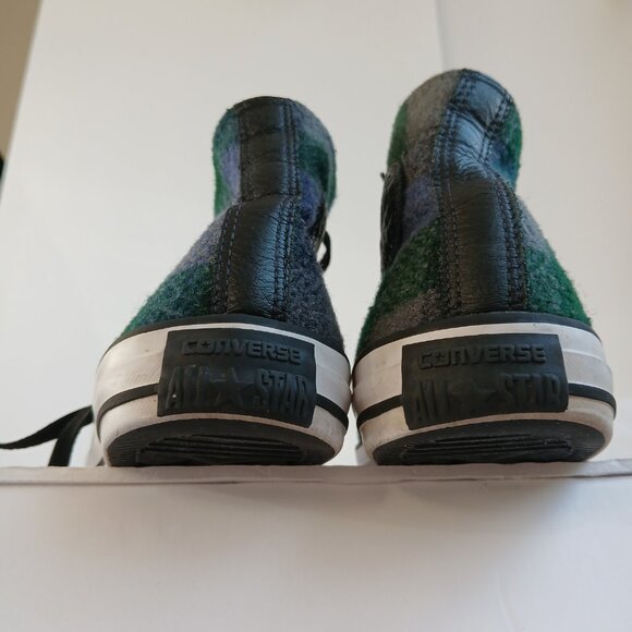Converse x Woolrich Hi Tops 2015 Collab Wool Plaid 'Black Thunder' NWOB Sz M6 W8 - Picture 12 of 15